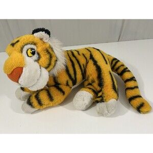 Vintage 1992 RAJA ALADDIN PLUSH Stuffed Tiger Animal Toy Size 12 inches Disney